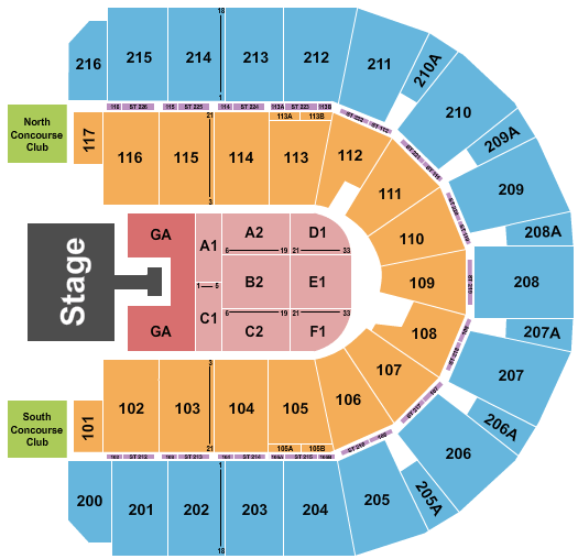 Vibrant Arena Hardy Seating Chart